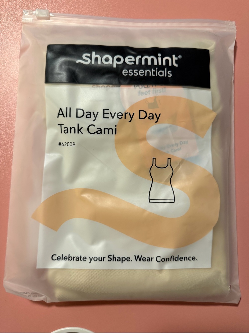 Shapermint Essentials All Day Every Day Tank Cami - Chai NWT